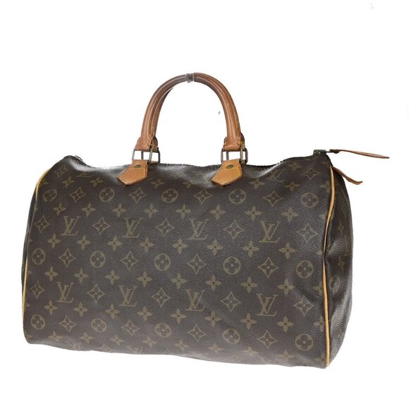 LOUIS VUITTON Speedy 35 Travel Hand Bag Monogram Leather Brown - Picture 1 of 14